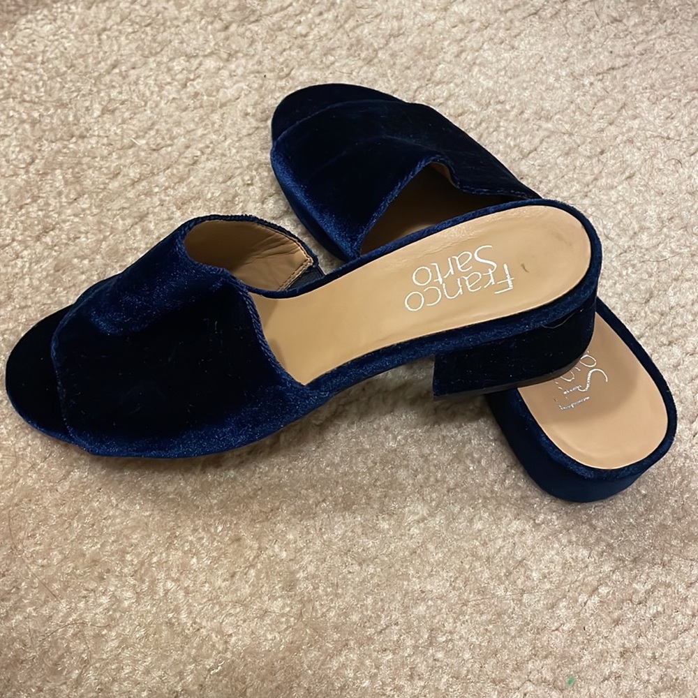 Franco Sarto Velvet Mules